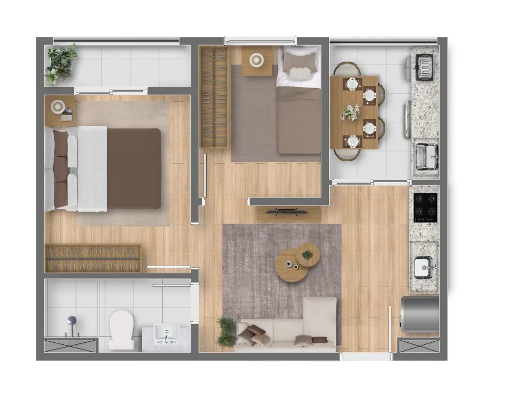 Planta da unidade Apartamento - T000812  - Estação Dom Bosco - Residencial