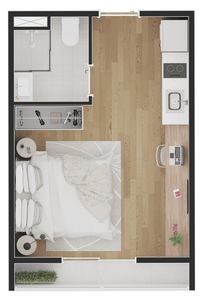 Planta da unidade Apartamento - 1411  - Influencer Vila Mariana