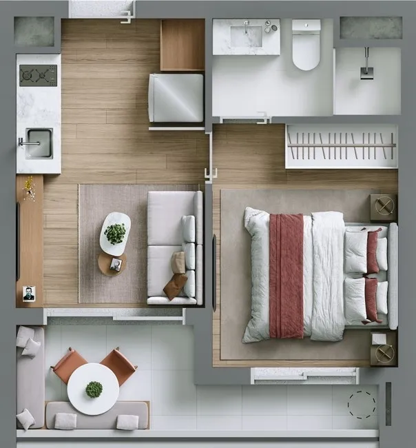 Planta da unidade Apartamento - 802  - Ryt Paulista - Residencial