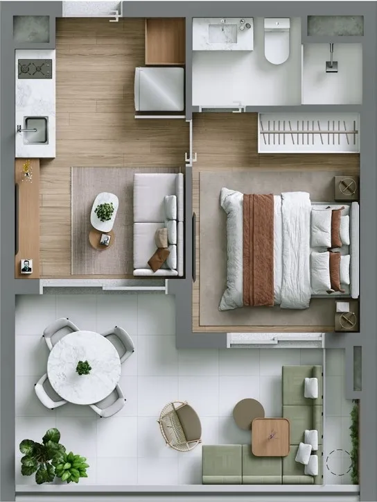 Planta da unidade Apartamento - 1313  - Ryt Paulista - Residencial