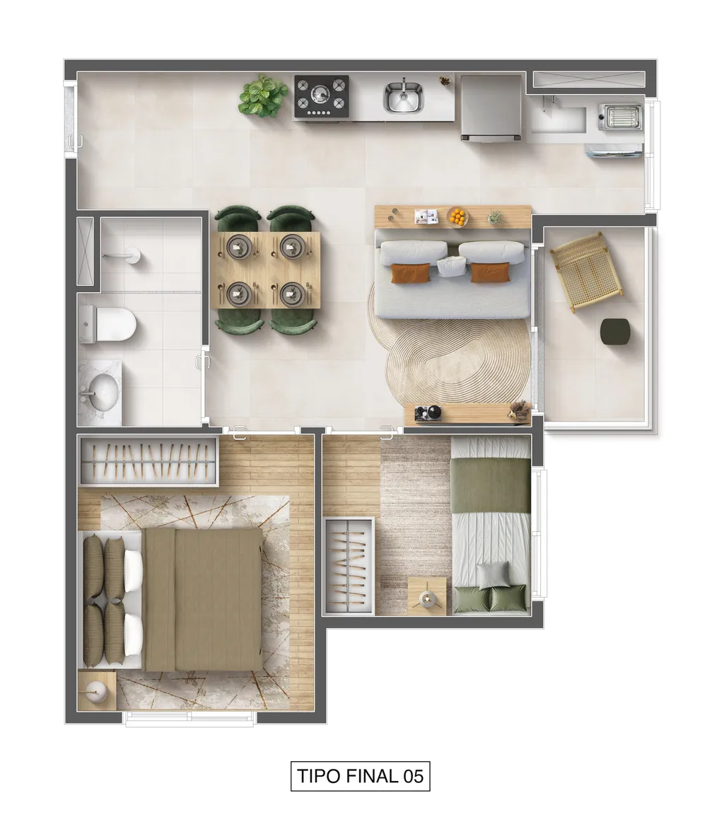 Planta da unidade Apartamento - U055  - VIP Vila Prudente - Residencial